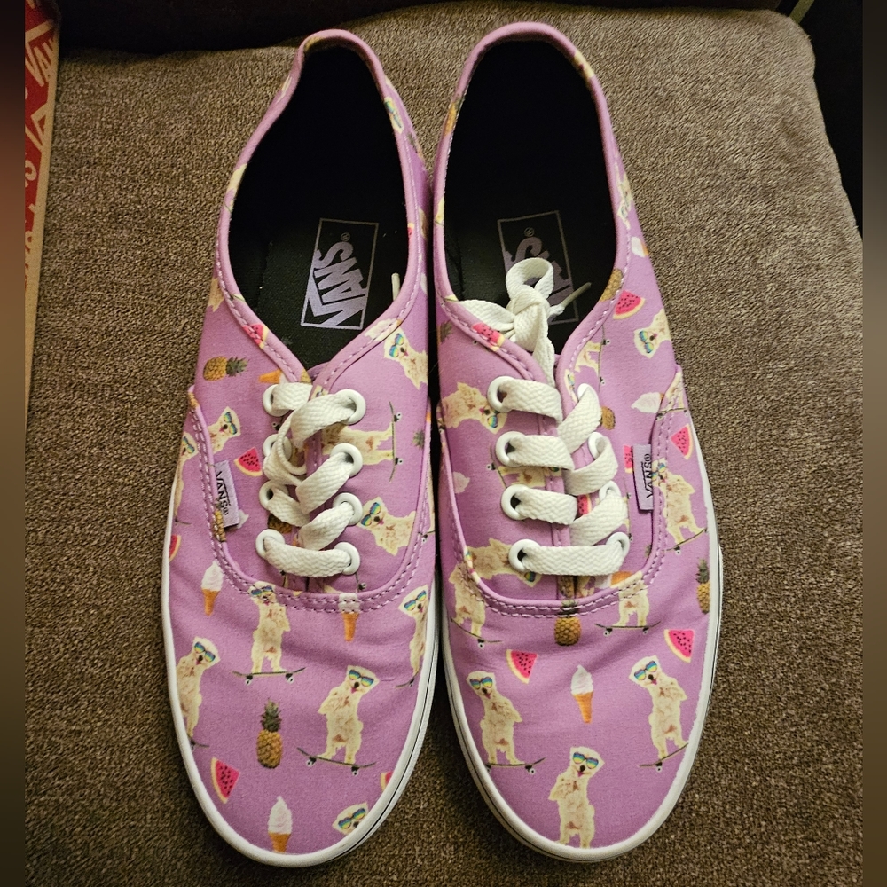 Lightly Worn Van's Pool Vibes Sneakers Authentic African Violet Men 6/Women 7.5